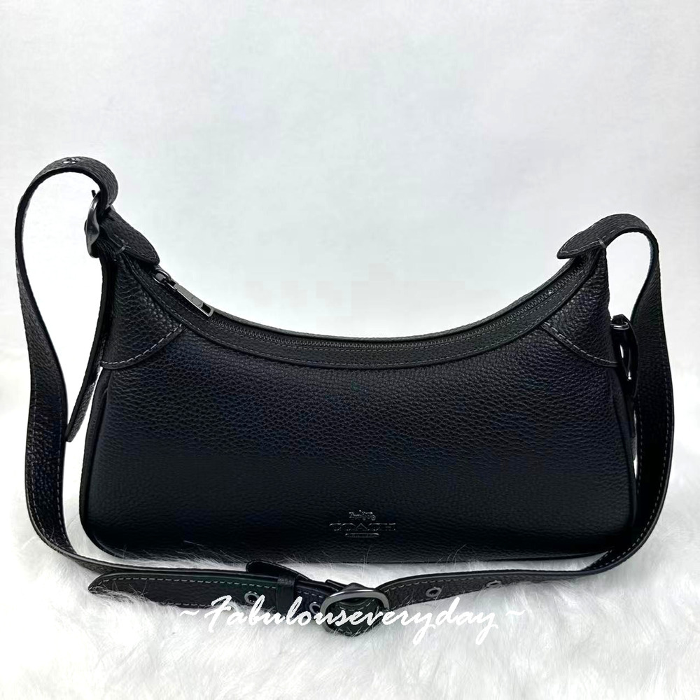 Coach Ella Small Shoulder Bag Crossbody In Leather/Gunmetal/Black CDV36 NWT